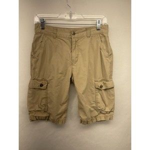 LEVI STRAUSS YOUTH SHORTS BROWN SIZE 16 REGULAR COTTON CARGO MID RISE CASUAL